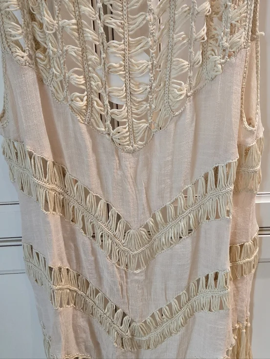 NWT Umgee Crochet Vest Size S Beige - Picture 8 of 8